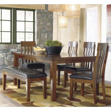 6-Pc Dining Set with Bench